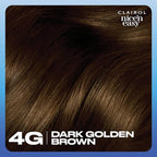 Clairol Nice'n Easy Permanent Hair Dye, 4G Dark Golden Brown Hair Color, Pack of 3