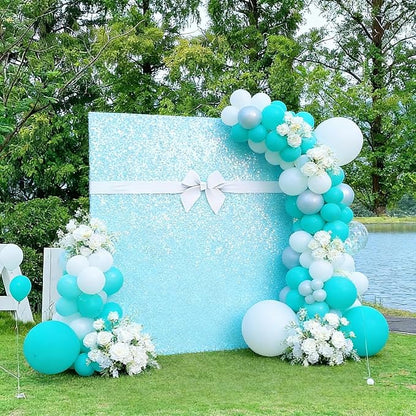 100pcs 5 Inch Small Teal Blue Balloons Arch Fillers | 5” Mini Turquoise Latex - Image 5