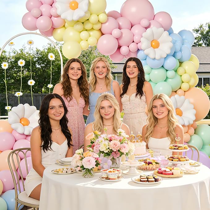 136pcs Pastel Flower Balloon Arch Kit - Image 5