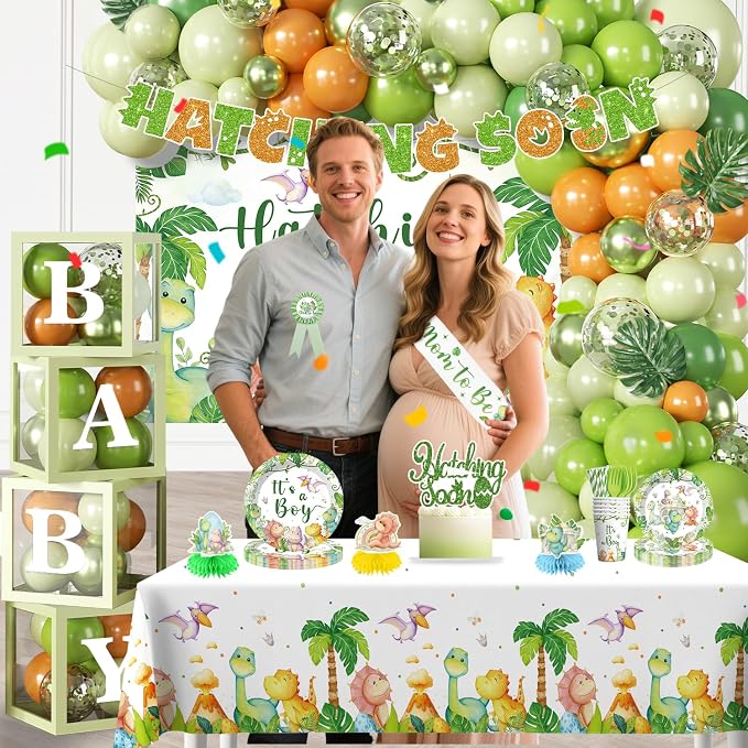 Cocomigo Dinosaur Baby Shower Decorations, All-in-One Set - Image 2