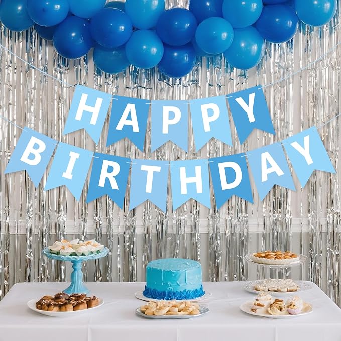 Happy Birthday Banner Sign, Birthday Garland Wall Door Hanging Banners Flag - Image 4