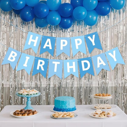 Happy Birthday Banner Sign, Birthday Garland Wall Door Hanging Banners Flag - Image 4