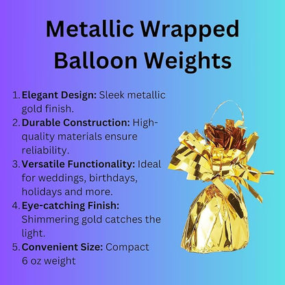Beistle 50804-GD Metallic Wrapped Balloon Weights - Image 3