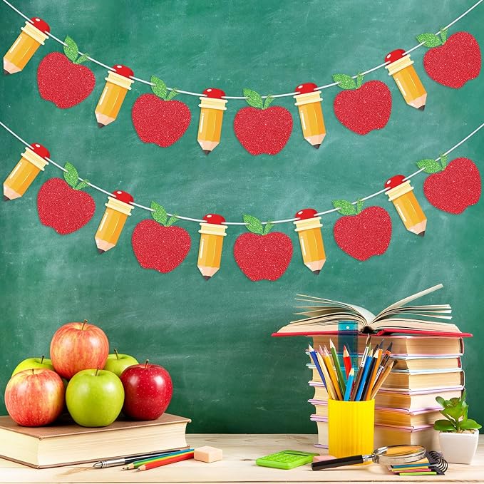 2 Pcs Pencil Apple Banner Garland - Image 9