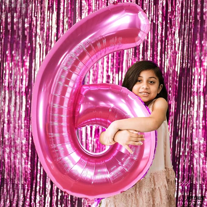 KatchOn Giant Hot Pink 6 Balloon Number - Image 4