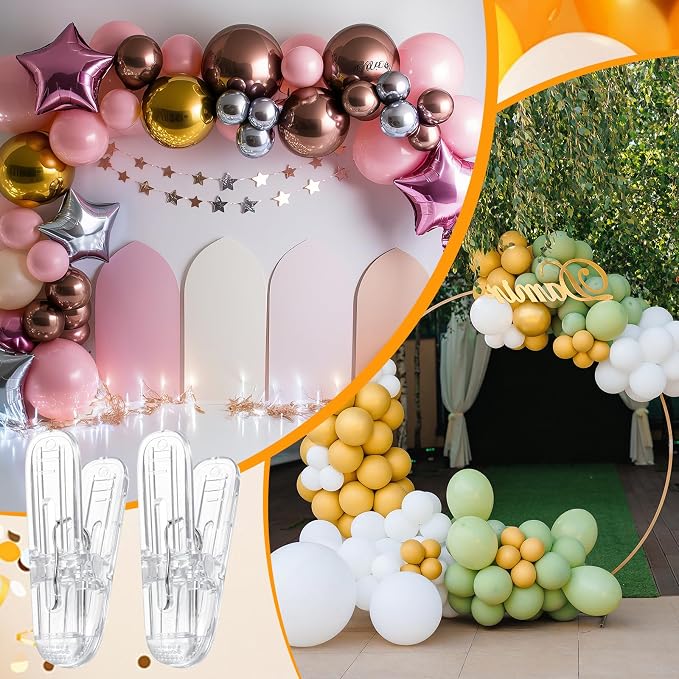 20 Pack Balloon Clips for Balloons Arch, Transparent Balloon Arch Clips for - Image 6