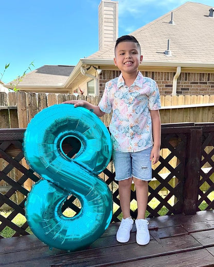 Light Blue Number 7 Balloon 40 Inch - Image 3