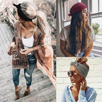 DRESHOW 6 PCS Adjustable Headbands for Women Knotted Headbands Elastic Non-Slip Fashion Hair Bands for Workout Sports Running Yoga