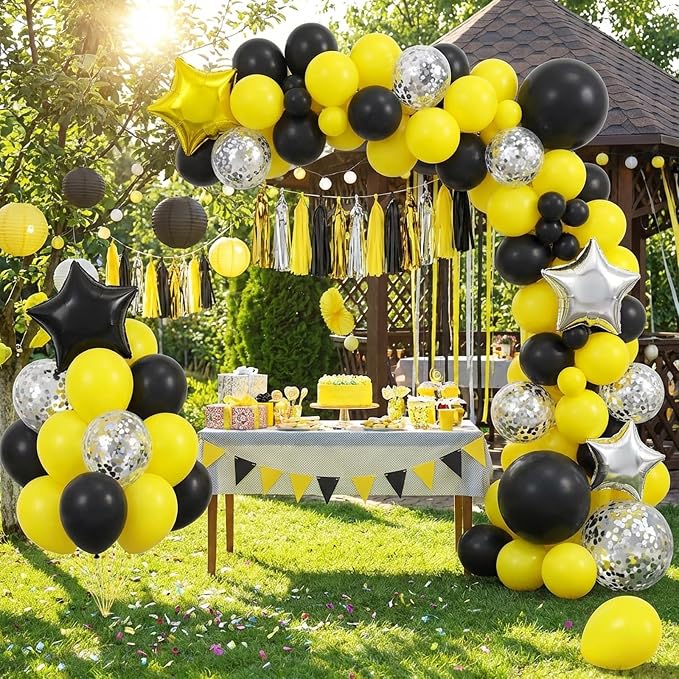 APLANET 150pcs Yellow Balloons Different Sizes 18 12 10 5 Inch Latex Balloon - Image 6