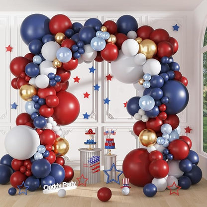 Ouddy Party 149Pcs Red White and Blue Balloon 4th of July Day Decorations by OuddyParty