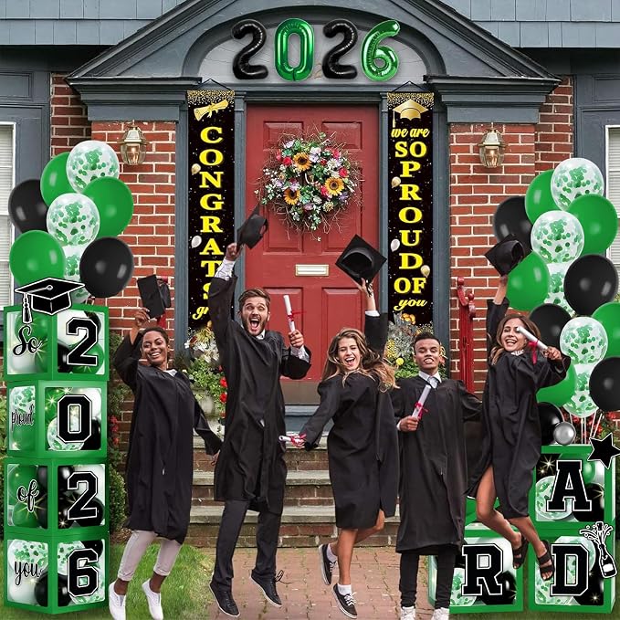 2026 Graduation Balloon Boxes Decorations – Clear Balloon Box Stack - Image 5