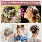 50 Pcs Spiral Hair Pins Set Spin Pins Spiral U Bobby Pins Round Tips Bun Hair Style DIY Twist Barrette Durable Non-Scratch Corkscrew Design for Girls Women Effortless Bun Hairstyles