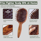 Wooden Scalp Massager Tool set, Christmas Gifts for Mon, Head Massager Brush for Hair Growth, Curl Detangler Brush, Travel Wet Hair Brush, Body Gua sha tool for Lymphatic Drainage Stress Relief