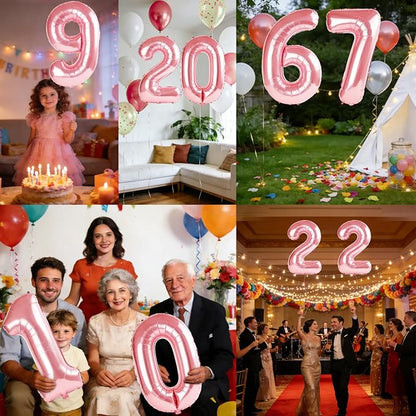 40 Inch Number 67 Balloons for 67th Birthday Party Decorations, 0-100 Jewelry - Image 7