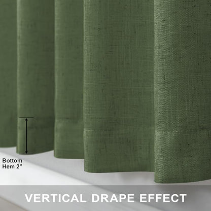 Pitalk Olive Green Curtains 90 Inch Length - Image 5