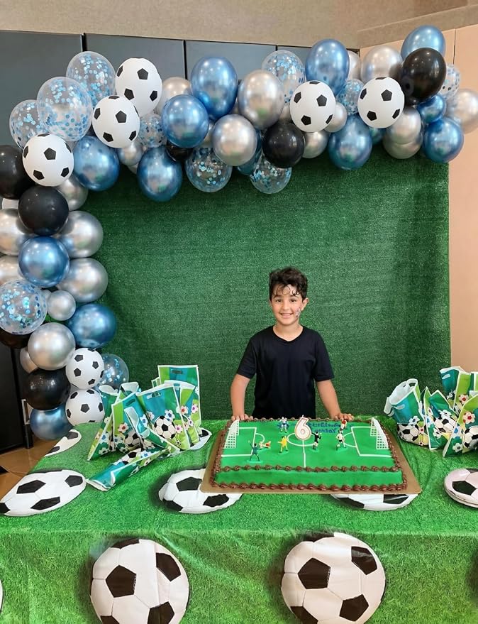 Soccer Balloons, Soccer Print Confetti Balloons - Image 2
