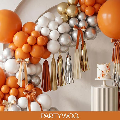 PartyWoo Burnt Orange Balloons 152pcs Terracotta Fall Color 18 12 10 5 Inch | - Image 8