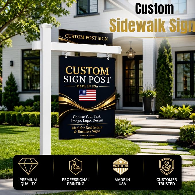 Custom Real Estate Sign Post By BCB Print – Yard Sign Holder - Image 2