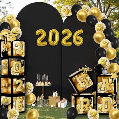2026 Graduation Balloon Boxes Decorations – Clear Balloon Box Stack - Image 7