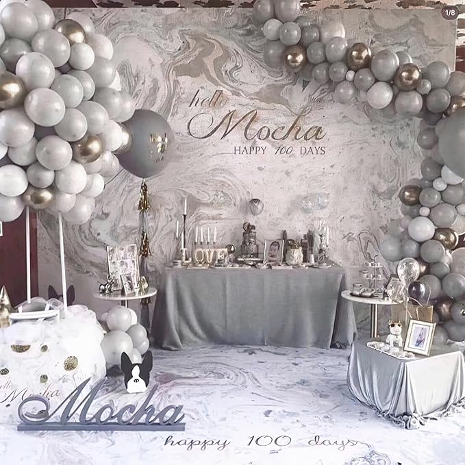 PartyWoo Grey Balloons 50pcs Light Pastel Pale Gray Color 12 Inch | Balloons - Image 7