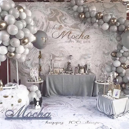 PartyWoo Grey Balloons 50pcs Light Pastel Pale Gray Color 12 Inch | Balloons - Image 7