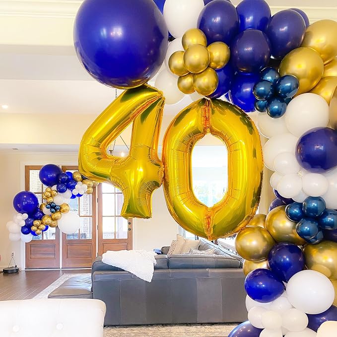 Voircoloria 90pcs Navy Blue Balloons Garland Arch Kit, 18 12 10 5 Inch | - Image 6