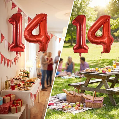 Number 14 Balloon Foil Mylar Balloons - Image 6