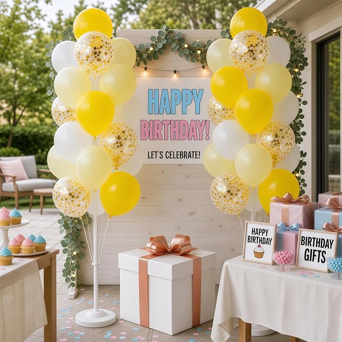 Hiins Pastel Yellow Balloons Tree Kit - Image 9