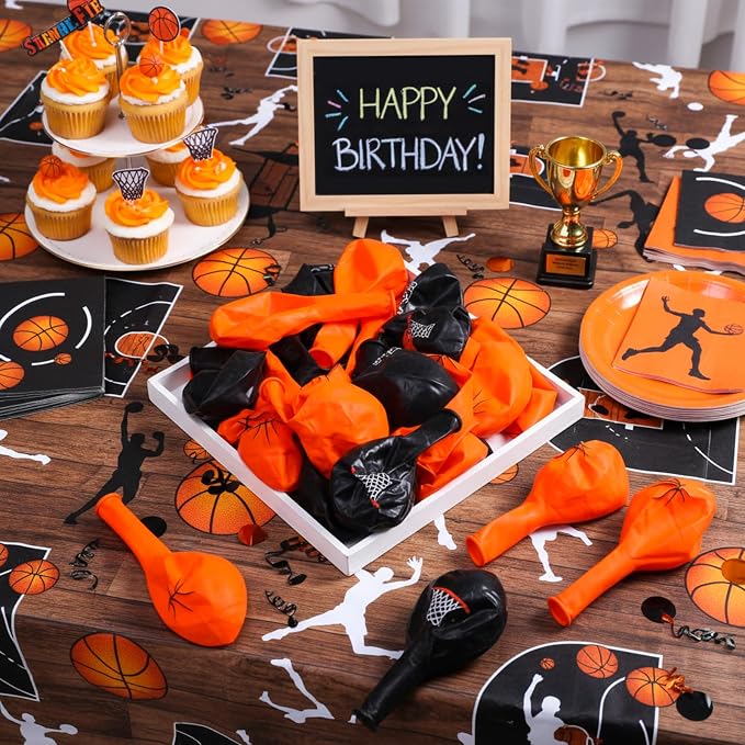 Censen 45 Pieces Basketball Balloons Party Decorations 12 Inch Basketball Latex - Image 4