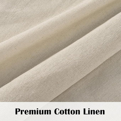 Farmhouse Valance Curtains, Boho Cotton Linen Kitchen Valance, Rustic Button - Image 5