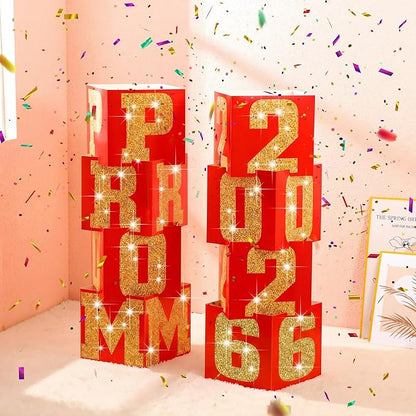 Queekay 8 Pcs Prom Column Standup Photo Booth Decorations 2026 Prom Backdrop - Image 3