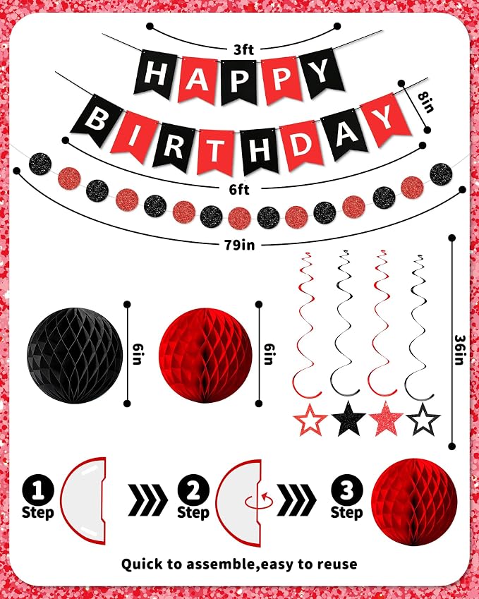 Happy Birthday Decorations, Party Decorations Banners - Image 3