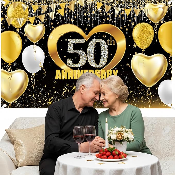 50th Wedding Anniversary Backdrop Decoration - Image 4