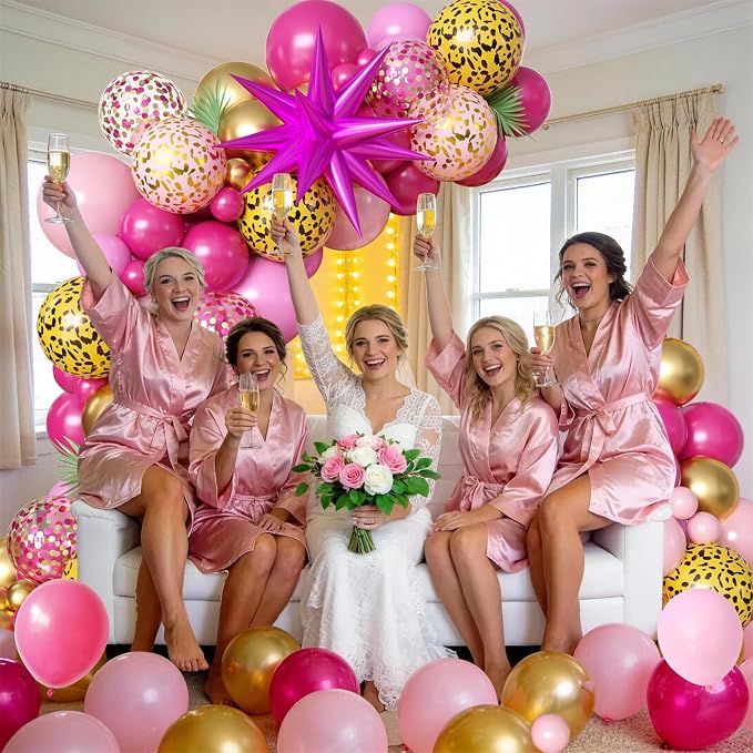 Hot Pink Cheetah Print Balloon Arch Kit - Image 3
