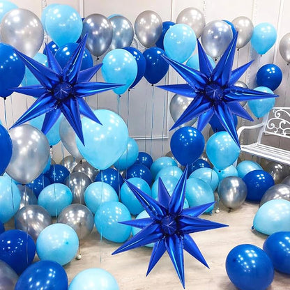 72 Pcs Star Balloons Foil Explosion Balloons Magic 12 Point Star Cone Balloon - Image 4