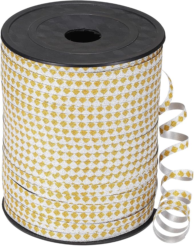 PATIKIL Glitter Curling Ribbon 500yds x 1/5" Plastic Balloon String Ribbon | by PATIKIL