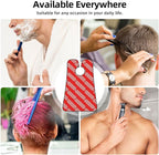 Ultimate Shaving Bib, Beard Trimming Apron with Hair Catcher, Christmas Red Candy Cane Stripes