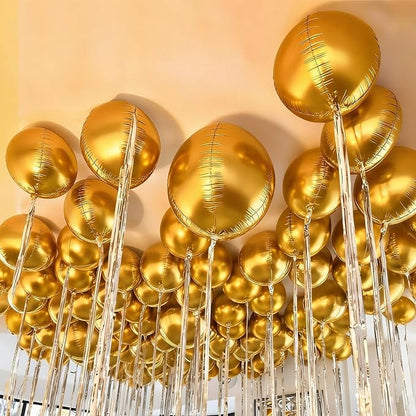 12Pcs Gold Round Balloons Foil, Giant Metallic Gold Foil Balloons - Image 7