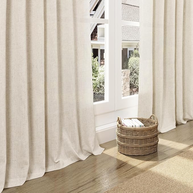 Linen Curtains 108 Inches Long for Living Room Modern Farmhouse Decor Light - Image 5
