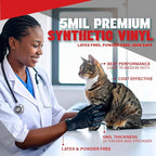Black Synthetic Vinyl Exam Gloves Powder Free and Latex Free