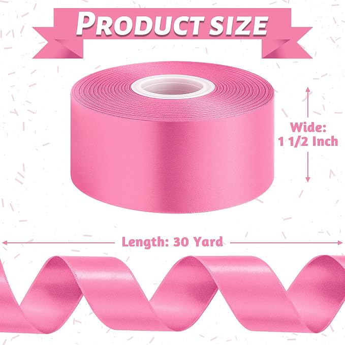 30Yards 1 1/2In Hot Pink Ribbon - Image 2