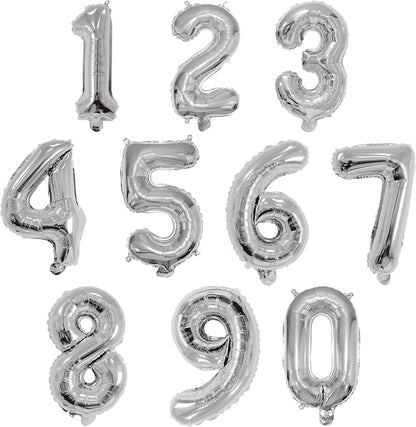 16 Inch Foil Mylar Number Balloons 0-9 by YPSelected