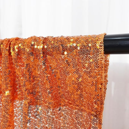 Poise3EHome Orange Sequin Backdrop, 10Ft x 10Ft Glitter Photography Background - Image 3