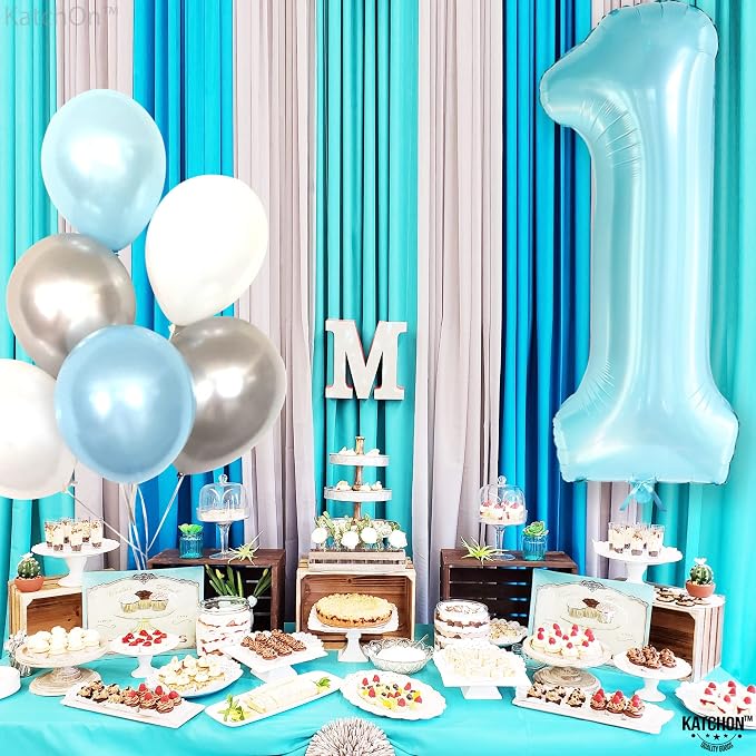 KatchOn Light Blue 1 Balloon Number 40 Inch | Light Blue One Balloon - Image 4