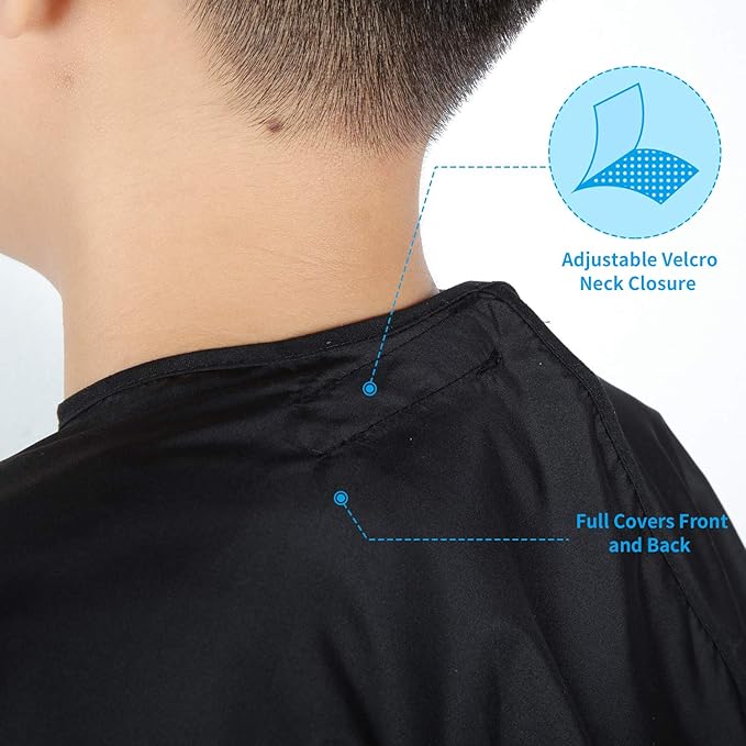 Geyoga 2 Pcs Kids Barber Cape Kids Hair Cutting Capes for Salon Waterproof Apron for Haircut 47. 3 x 31. 5 Inch