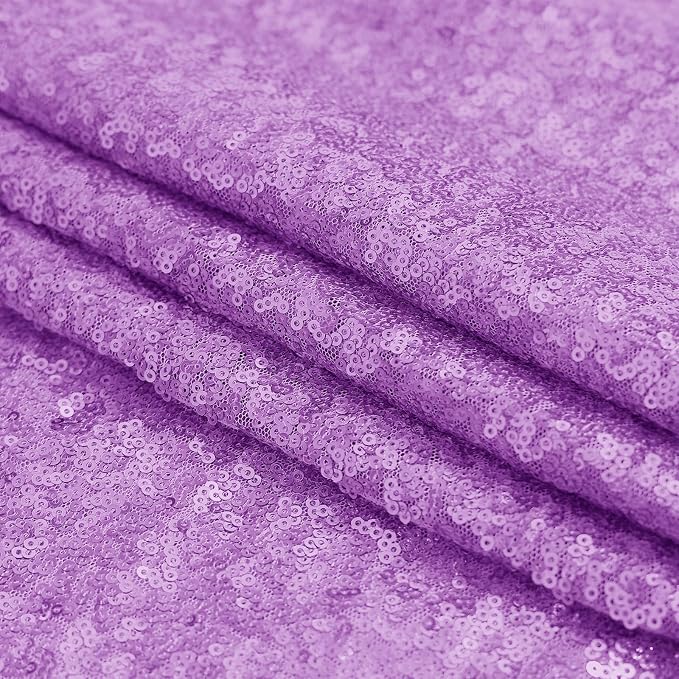 Sugargirl Lavender Purple Sequin Backdrop Curtain 4 Panels 2FTx8FT Glitter - Image 9