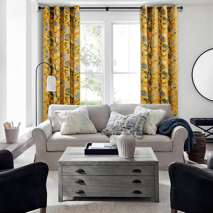 Topfinel 92 Inches Long Custom Mustard Yellow Luxury Curtains - Image 5