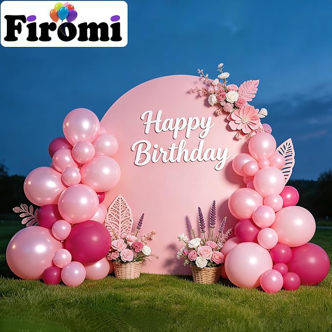 Firomi Pearl Light Pink Balloons 5-inch 100 Pack | Shiny Small Thicken Latex - Image 5