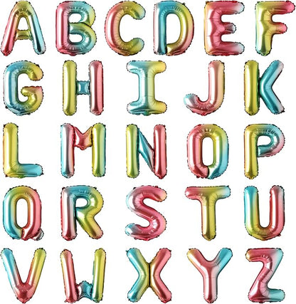 Letter Balloons 16 Inch Mylar Foil Alphabet Letter A-Z Balloons Set by LIOZEOKUN