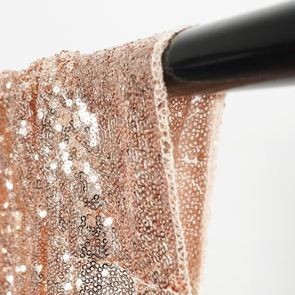 Eternal Beauty Rose Gold 3mm Sequin Backdrop 2x8 Ft 2 Pack Wedding | Dense - Image 6